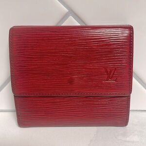 Sale! Louis Vuitton Red Epi Leather Wallet